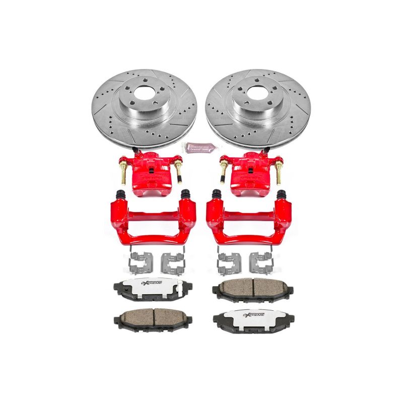 Power Stop 09-13 Subaru Forester Rear Z26 Street Warrior Brake Kit w/Calipers - KC4631-26