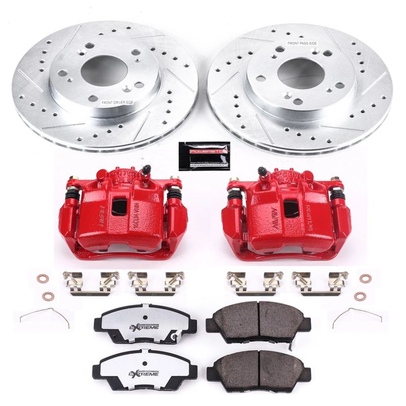Power Stop 11-15 Honda CR-Z Front Z26 Street Warrior Brake Kit w/Calipers - KC5400-26