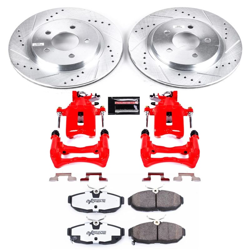 Power Stop 2012 Ford Mustang Rear Z26 Street Warrior Brake Kit w/Calipers - KC5941-26