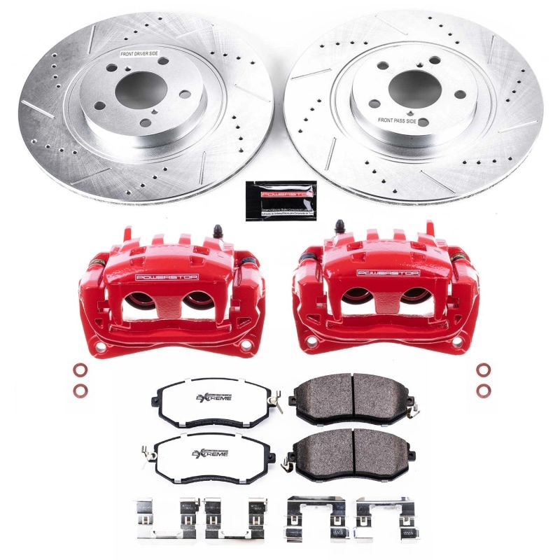 Power Stop 13-16 Scion FR-S Front Z26 Street Warrior Brake Kit w/Calipers - KC6082A-26