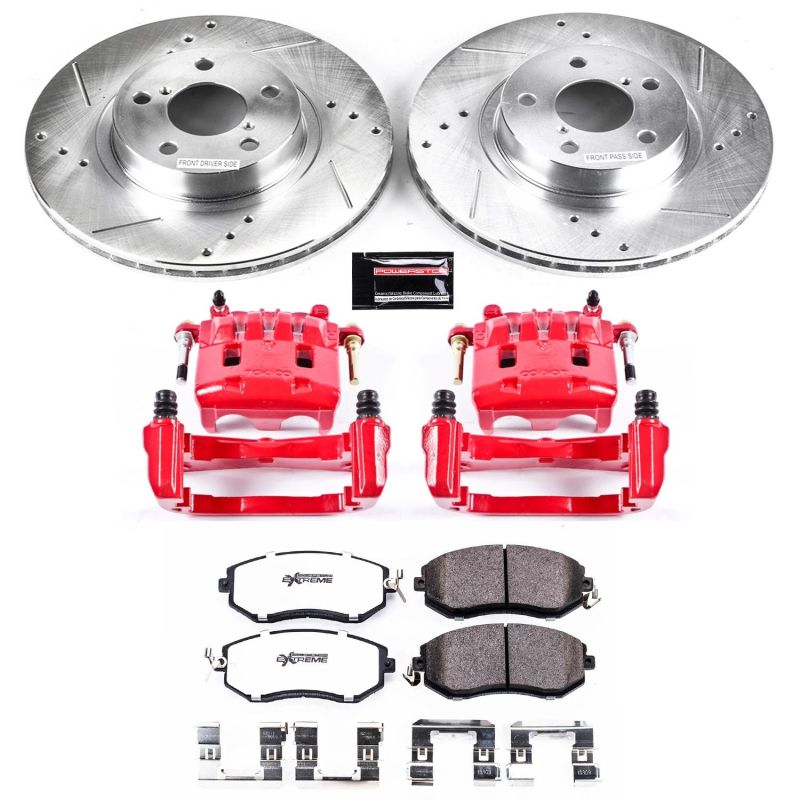 Power Stop 11-16 Subaru Impreza Front Z26 Street Warrior Brake Kit w/Calipers - KC6111-26