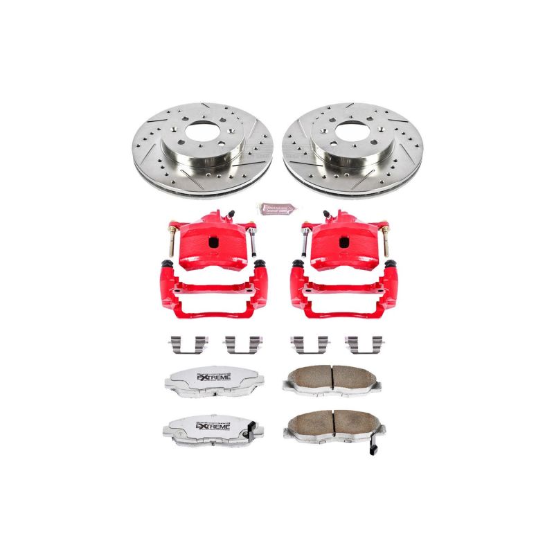 Power Stop 96-05 Honda Civic Front Z26 Street Warrior Brake Kit w/Calipers - KC690-26