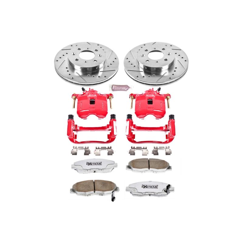 Power Stop 94-01 Acura Integra Front Z26 Street Warrior Brake Kit w/Calipers - KC692-26