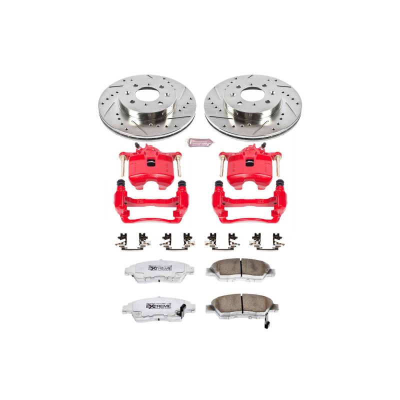 Power Stop 93-95 Honda Civic Front Z26 Street Warrior Brake Kit w/Calipers - KC694A-26