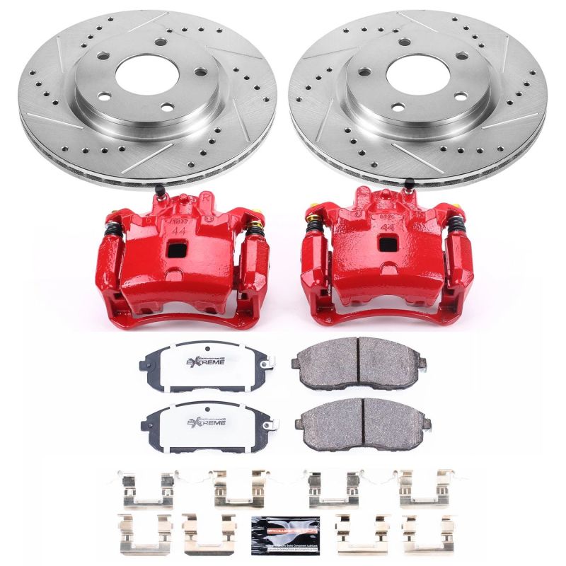 Power Stop 13-18 Nissan Sentra Front Z26 Street Warrior Brake Kit w/Calipers - KC6961-26