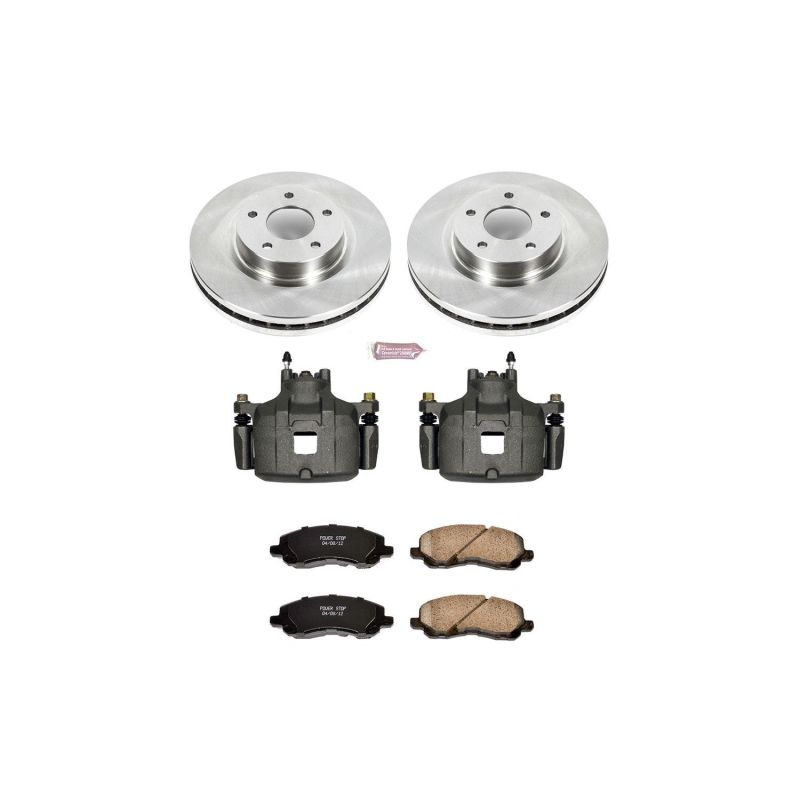 Power Stop 08-16 Mitsubishi Lancer Front Autospecialty Brake Kit w/Calipers - KCOE3032A