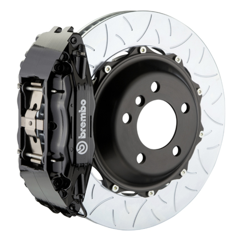 Brembo 00-02 S4 Caliper Fr GT BBK 4Pis Cast 2pc 355x32 2pc Rotor Slotted Type3-Black - 1B3.8002A1