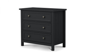 MAINE 3 DRAWER WIDE CHEST - ANTHRACITE MAINE 3 DRAWER WIDE CHEST - ANTHRACITE