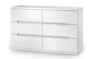 MANHATTAN 6 DRAWER WIDE CHEST - WHITE MANHATTAN 6 DRAWER WIDE CHEST - WHITE