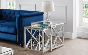 MIAMI NEST OF TABLES - SILVER MIAMI NEST OF TABLES - SILVER