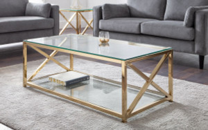 MIAMI COFFEE TABLE - GOLD MIAMI COFFEE TABLE - GOLD