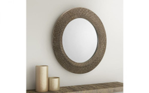 CADENCE ROUND PEWTER WALL MIRROR CADENCE ROUND PEWTER WALL MIRROR