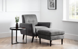 MONZA CHAIR IN DARK GREY VELVET