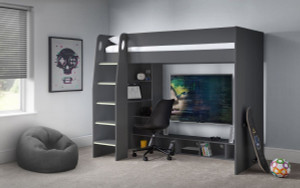 NEBULA GAMING BED WITH DESK ANTHRACITE NEBULA GAMING BED WITH DESK ANTHRACITE