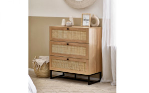 PADSTOW 3 DRAWER CHEST - OAK PADSTOW 3 DRAWER CHEST - OAK