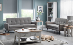 RICHMOND COFFEE TABLE WITH 2 DRAWERS ASS - GREY/PALE OAK