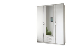 Tesoro white 3 Door 2 Drawer +Mirror Tesoro white 3 Door 2 Drawer +Mirror
