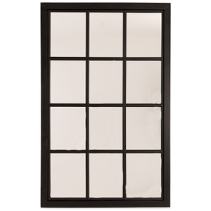 Black Wooden Window Mirror Black Wooden Window Mirror