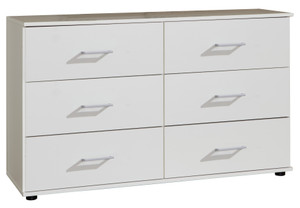 Tesoro white  6 Drawer Chest White Tesoro white  6 Drawer Chest White
