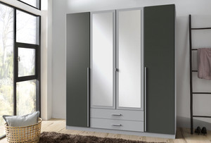 Tesoro Grey 4 Door 2 Drawer 2 Mirror Wardrobe Tesoro Grey 4 Door 2 Drawer 2 Mirror Wardrobe