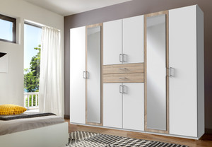 White And Oak 6 Door wardrobe White And Oak 6 Door wardrobe