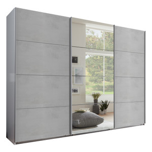 Tesoro White And Light Grey 3 Door Sliding Wardrobe Tesoro White And Light Grey 3 Door Sliding Wardrobe
