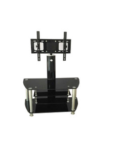 Tesoro TV STAND WITH LCD BRACKET AND 4 BLACK GLASS SHELVES Tesoro TV STAND WITH LCD BRACKET AND 4 BLACK GLASS SHELVES