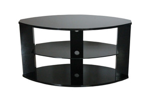 Tesoro BLACK 3 SHELVES TV STAND Tesoro BLACK 3 SHELVES TV STAND