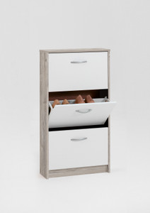 Tesoro 3 Sand Oak  Shoe Cabinet Tesoro 3 Sand Oak  Shoe Cabinet