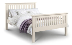 Barcelona Bed - High Foot End Stone White Barcelona Bed - High Foot End Stone White