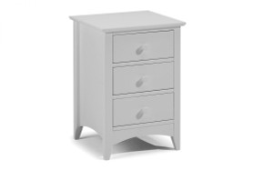 Cameo 3 Drawer Bedside - Dove Grey Cameo 3 Drawer Bedside - Dove Grey