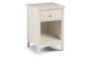Cameo 1 Drawer Bedside - Stone White Cameo 1 Drawer Bedside - Stone White