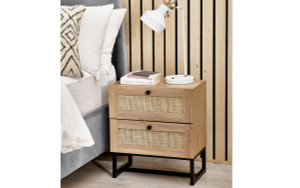 Padstow 2 Drawer Bedside - Oak Padstow 2 Drawer Bedside - Oak