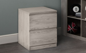 Jupiter 2 Drawer Bedside - Grey Oak Jupiter 2 Drawer Bedside - Grey Oak