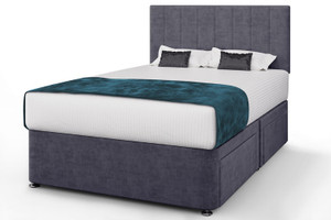 Tesoro Fabric Divan Bed with Headboard Tesoro Fabric Divan Bed with Headboard