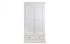 CLERMONT 2 DOOR 1 DRAWER WARDROBE - SURF WHITE CLERMONT 2 DOOR 1 DRAWER WARDROBE - SURF WHITE