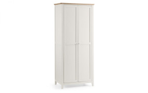 SALERNO SHAKER IVORY/ OAK 2 DOOR WARDROBE