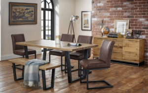 BROOKLYN STYLISH DINING TABLE - OAK BROOKLYN STYLISH DINING TABLE - OAK