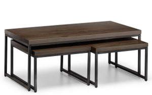 Brooklyn Nesting Coffee Wooden Tables - Dark Oak Brooklyn Nesting Coffee Wooden Tables - Dark Oak