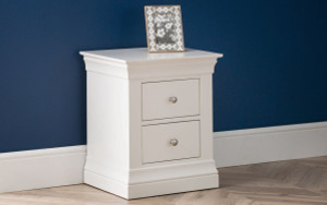 CLERMONT 2 DRAWER BEDSIDE - SURF WHITE CLERMONT 2 DRAWER BEDSIDE - SURF WHITE