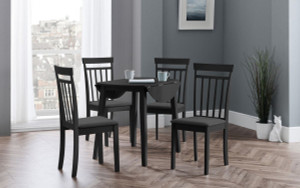 COAST DINING TABLE BLACK DROPLEAF COAST DINING TABLE BLACK DROPLEAF