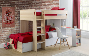 ECLIPSE BUNK BED - SCANDINAVIAN OAK & WHITE ECLIPSE BUNK BED - SCANDINAVIAN OAK & WHITE