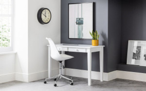 ERIKA OFFICE CHAIR - WHITE/CHROME ERIKA OFFICE CHAIR - WHITE/CHROME