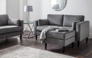 HAYWARD 2 SEATER - GREY CHENILLE FABRIC HAYWARD 2 SEATER - GREY CHENILLE FABRIC