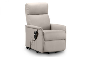 HELENA RISE & RECLINE CHAIR- PEBBLE FAUX LEATHER HELENA RISE & RECLINE CHAIR- PEBBLE FAUX LEATHER