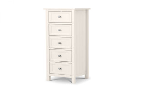 MAINE 5 DRAWER TALL CHEST - SURF WHITE MAINE 5 DRAWER TALL CHEST - SURF WHITE