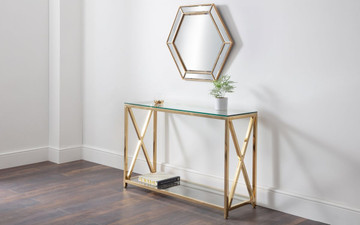 MIAMI CONSOLE TABLE - GOLD