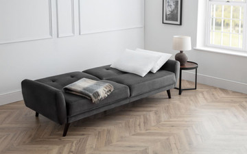 MONZA SOFABED IN DARK GREY VELVET