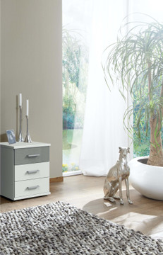 Click White And Grey Bedside