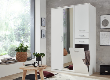 Tesoro 3 Door 2 Drawer And 1 Mirror White Wardrobe